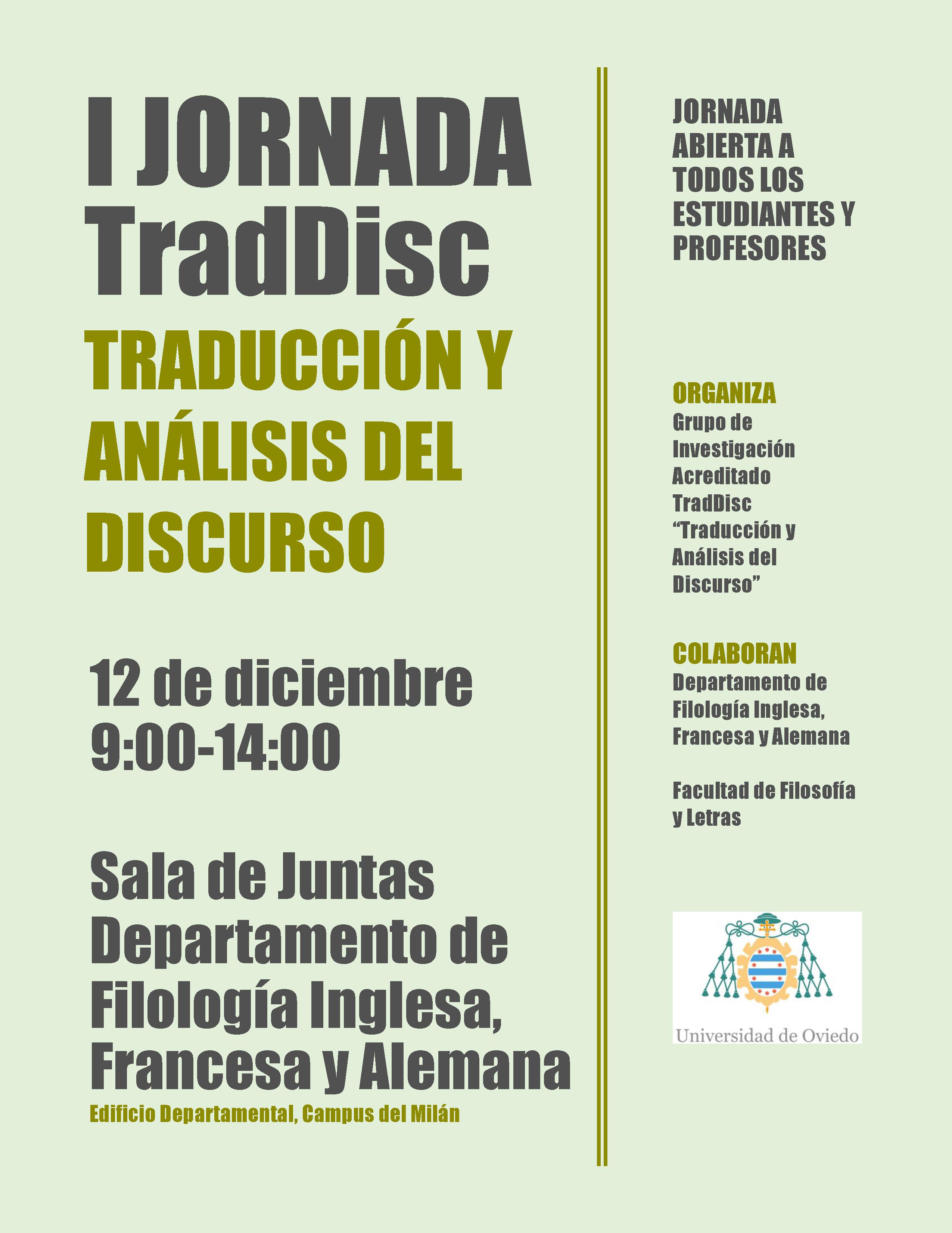 Cartel de la I Jornada TradDisc