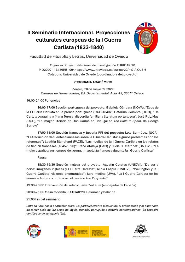 Imagen II Seminario Internacional. Proyecciones culturales europeas de la I Guerra Carlista (1833-1840)